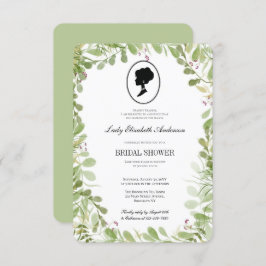 Botanisches Bridgerton-Brautparty mit Grünpflanzen Einladung