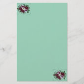 Botanisches Briefpapier - Veilchenstrauß (Vorderseite)