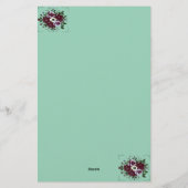 Botanisches Briefpapier - Veilchenstrauß (Rückseite)