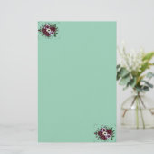 Botanisches Briefpapier - Veilchenstrauß (Stehend Vorderseite)