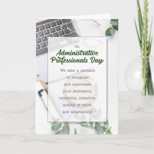 Botanisches Büro für Verwaltungspersonal Feiertagskarte (Vorderseite)