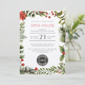 Botanisches Business-Logo für das WeihnachtsOpen H Einladung (Stehend Vorderseite)