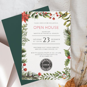 Botanisches Business-Logo für das WeihnachtsOpen H Einladung