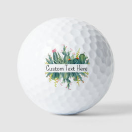 Botanisches Cactus Watercolor-Design Golfball