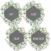 Botanisches Chalkboard Kitchen Canister Label (Vorderseite)