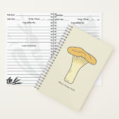 Botanisches Chanterelle Mushroom-Notebook Notizblock (Innen)