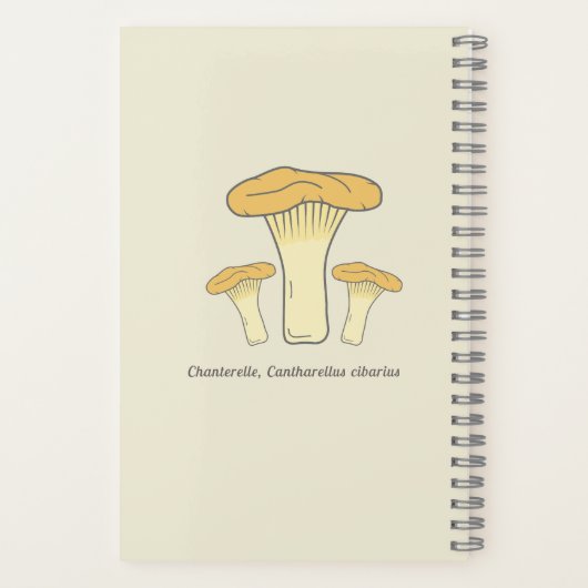 Botanisches Chanterelle Mushroom-Notebook Notizblock (Rückseite)