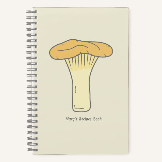 Botanisches Chanterelle Mushroom-Notebook Notizblock (Vorderseite)