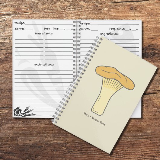 Botanisches Chanterelle Mushroom-Notebook Notizblock