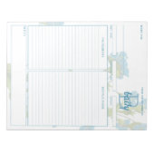 Botanisches Commelina individuell anpassbares Reze Notizblock (Vorderseite)