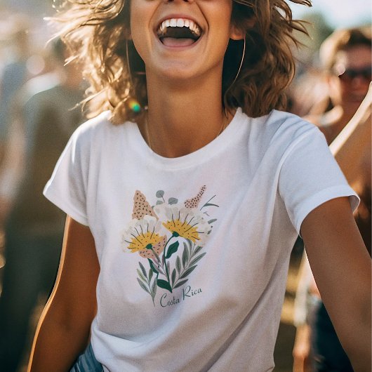 Botanisches Costa Rica Souvenir der Frau T-Shirt