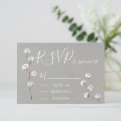 Botanisches Cotton Hochzeitkarten-UAWG RSVP Karte (Stehend Vorderseite)