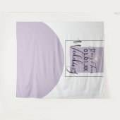 Botanisches Cotton Pflanze Lavendel Wedding Foto Wandteppich (Vorderseite (Horizontal))