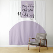 Botanisches Cotton Pflanze Lavendel Wedding Foto Wandteppich (Beispiel)