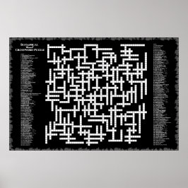 Botanisches Crossword 156 Pflanze zum Funny Giant  Poster