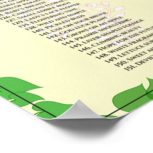 Botanisches Crossword 156 Pflanze zum Funny Giant Poster (Ecke)