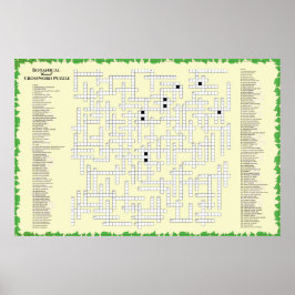Botanisches Crossword 156 Pflanze zum Funny Giant  Poster