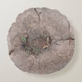 Botanisches Cut Palm Tree Foto Rundes Kissen