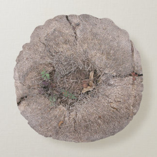 Botanisches Cut Palm Tree Foto Rundes Kissen