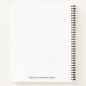 Botanisches Daisy-Blume-White-Notebook Notizblock (Rückseite)