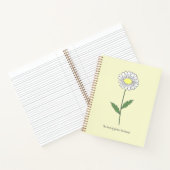 Botanisches Daisy-Blume-Yellow-Notebook Notizblock (Innenseite)