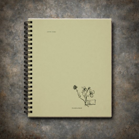 Botanisches Dark Academia Garten Leser Geschenk Notizblock