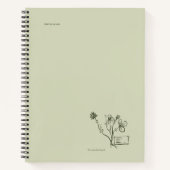 Botanisches Dark Academia Garten Leser Geschenk Notizblock (Vorderseite)