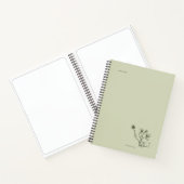 Botanisches Dark Academia Garten Leser Geschenk Notizblock (Innenseite)