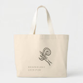 Botanisches Dark-Academia-Gartenlesegeschenk Jumbo Stoffbeutel (Vorne)