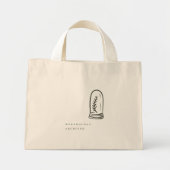 Botanisches Dark-Academia-Gartenleser-Geschenk Mini Stoffbeutel (Vorne)