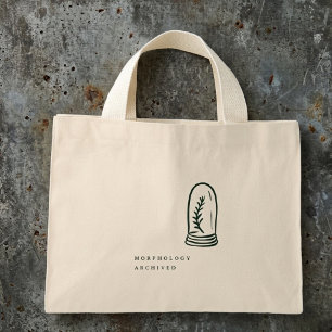Botanisches Dark-Academia-Gartenleser-Geschenk Mini Stoffbeutel
