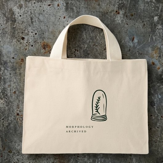 Botanisches Dark-Academia-Gartenleser-Geschenk Mini Stoffbeutel