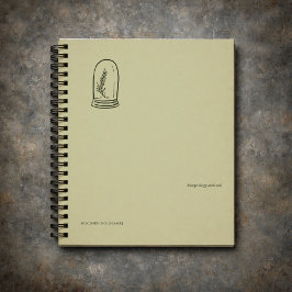 Botanisches Dark Academia Minimalist-Garten-Reader Notizblock