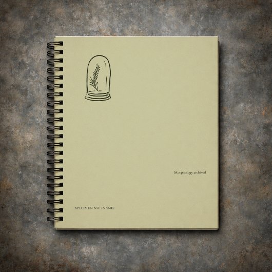 Botanisches Dark Academia Minimalist-Garten-Reader Notizblock