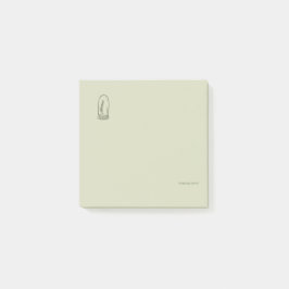 Botanisches Dark Academia Minimalist-Gartenleser G Post-it Klebezettel