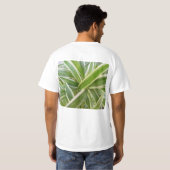 Botanisches Design aus grün und weiß schattiertem  T-Shirt (Schwarz voll)
