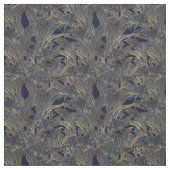 Botanisches Design der modernen Blue Gold Foliage  Stoff (Muster)