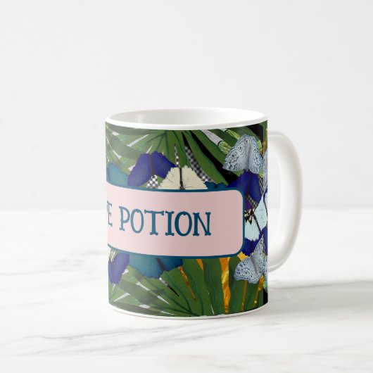 Botanisches Design der Schädelkugel Kaffeetasse (VorderseiteRechts)