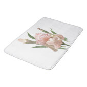 Botanisches Design der Schwertlilie mit rosa Bart Badematte (Schrägansicht)