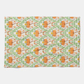 Botanisches Design des Autumn Pumpkin Geschirrtuch (Horizontal)