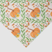 Botanisches Design des Autumn Pumpkin Seidenpapier (Detail)