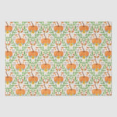 Botanisches Design des Autumn Pumpkin Seidenpapier (Vorderseite)