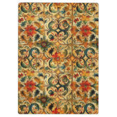 Botanisches Design des Goldenen Zeitalters Klemmbrett (Rückseite)