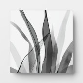 Botanisches Design Schwarz-Weiß Fotoplatte (Vorderseite)