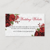 Botanisches dunkles Rotes Blumendesign - Website f Begleitkarte (Vorderseite)