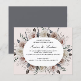 Botanisches Dusty Rose Gray Wedding Probe Dinner