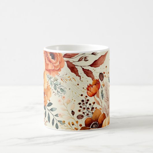 botanisches Eigenblättern Kaffeetasse (Mittel)