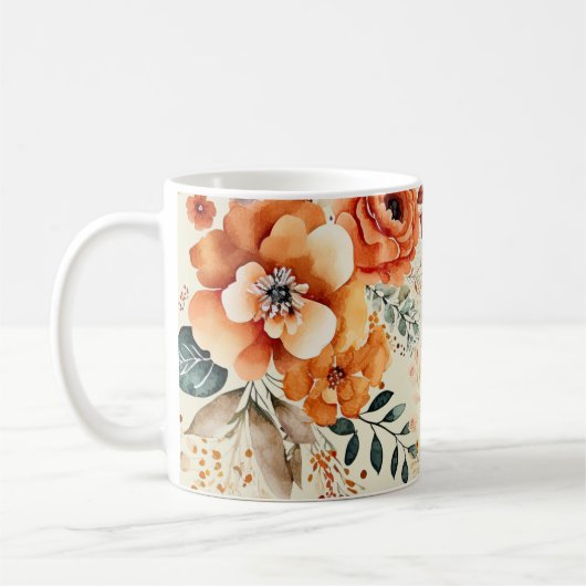 botanisches Eigenblättern Kaffeetasse (Links)