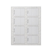 Botanisches einfaches Weekly-Planer-Abreißen Notizblock (Rotiert)