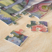 Botanisches Einhorn Personalisiertes Girl Puzzle (Seite)